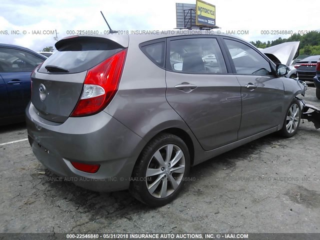 KMHCU5AE8DU119286 - 2013 HYUNDAI ACCENT GLS/SE TAN photo 4