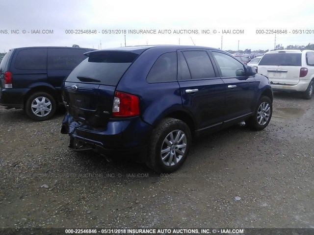 2FMDK3JC7BBA68458 - 2011 FORD EDGE SEL PURPLE photo 4