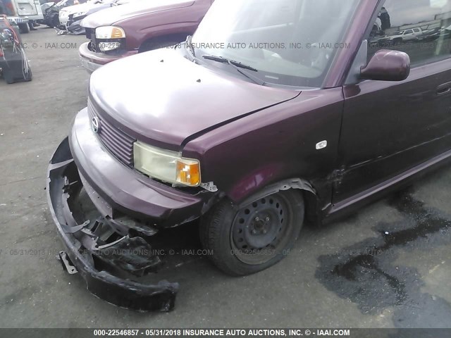 JTLKT324X40139497 - 2004 TOYOTA SCION XB ბურგუნდია ფოტო 6