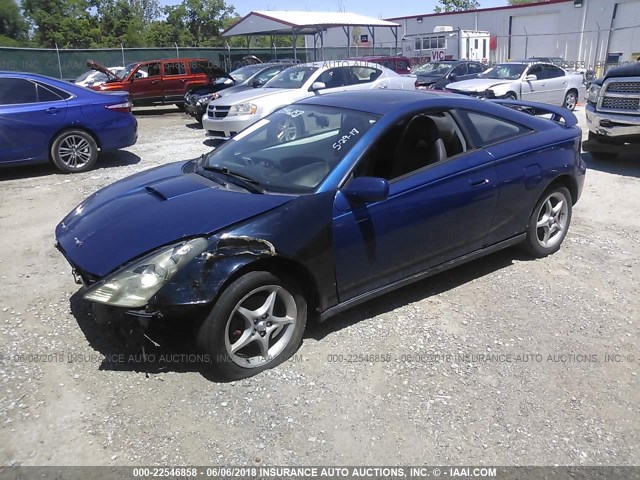 JTDDY32T3Y0012531 - 2000 TOYOTA CELICA GT-S BLUE photo 2