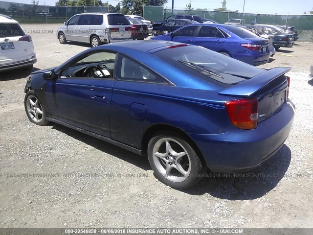 JTDDY32T3Y0012531 - 2000 TOYOTA CELICA GT-S BLUE photo 3