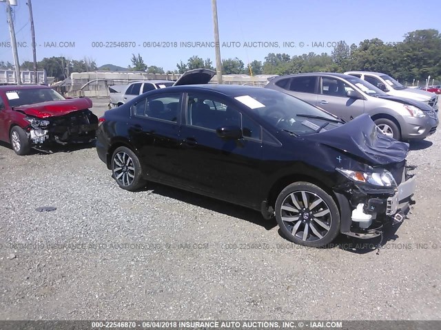 2HGFB2F91FH540808 - 2015 HONDA CIVIC EXL შავი ფოტო 1