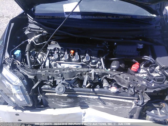 2HGFB2F91FH540808 - 2015 HONDA CIVIC EXL შავი ფოტო 10