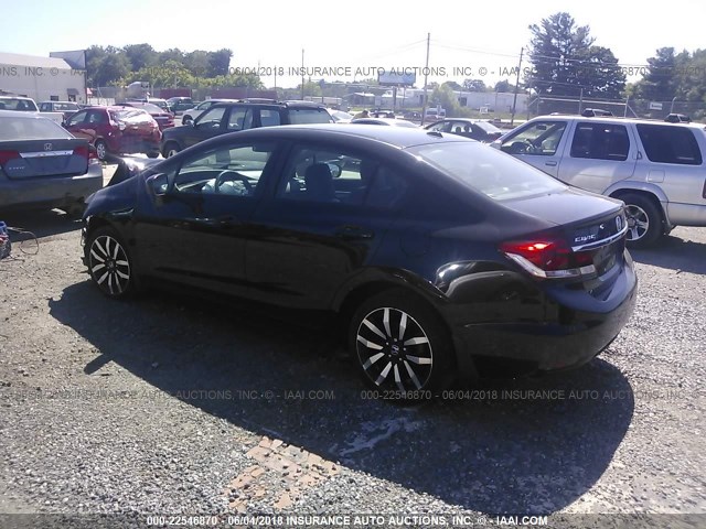 2HGFB2F91FH540808 - 2015 HONDA CIVIC EXL შავი ფოტო 3