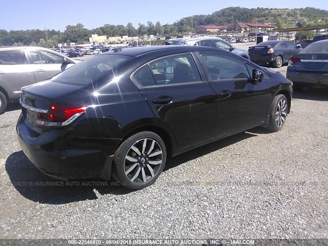 2HGFB2F91FH540808 - 2015 HONDA CIVIC EXL შავი ფოტო 4