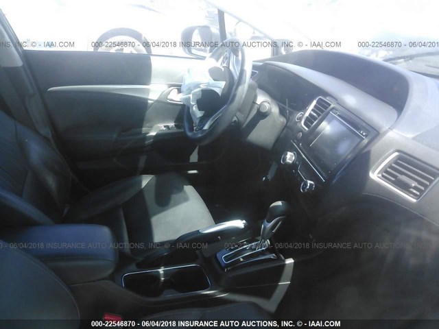 2HGFB2F91FH540808 - 2015 HONDA CIVIC EXL შავი ფოტო 5