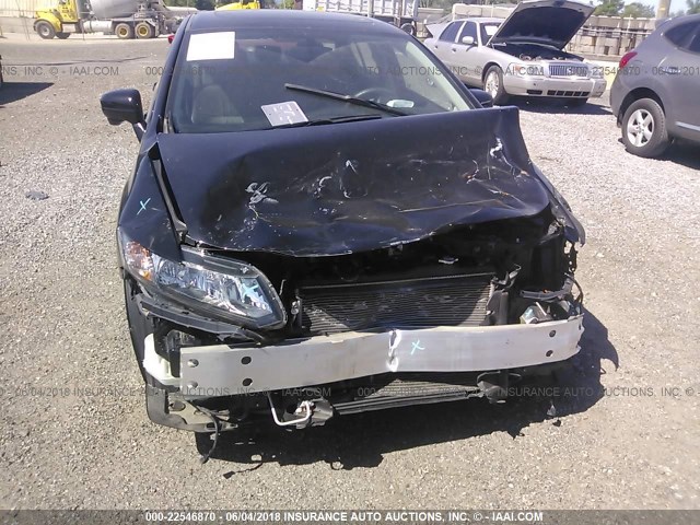 2HGFB2F91FH540808 - 2015 HONDA CIVIC EXL შავი ფოტო 6