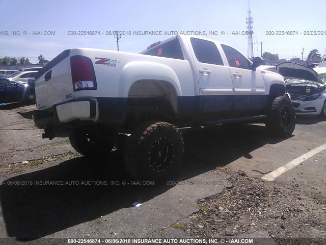 3GTP2VE30BG337467 - 2011 GMC SIERRA K1500 SLE WHITE photo 4