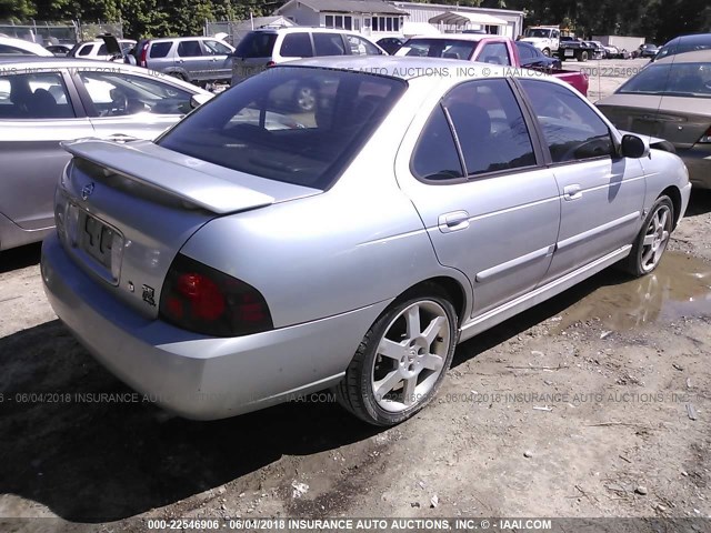 3N1AB51D24L489784 - 2004 NISSAN SENTRA SE-R SPEC V SILVER photo 4