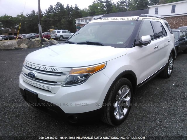 1FMHK8F86BGA10854 - 2011 FORD EXPLORER LIMITED Weiß Foto 2