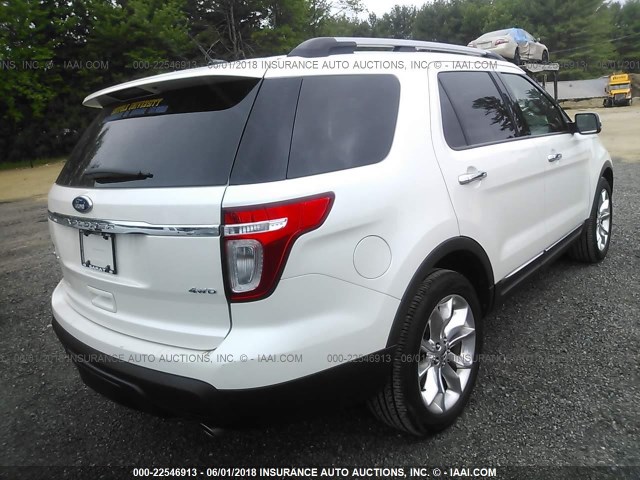1FMHK8F86BGA10854 - 2011 FORD EXPLORER LIMITED Weiß Foto 4