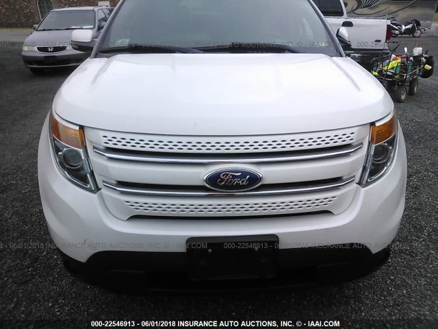 1FMHK8F86BGA10854 - 2011 FORD EXPLORER LIMITED Weiß Foto 6