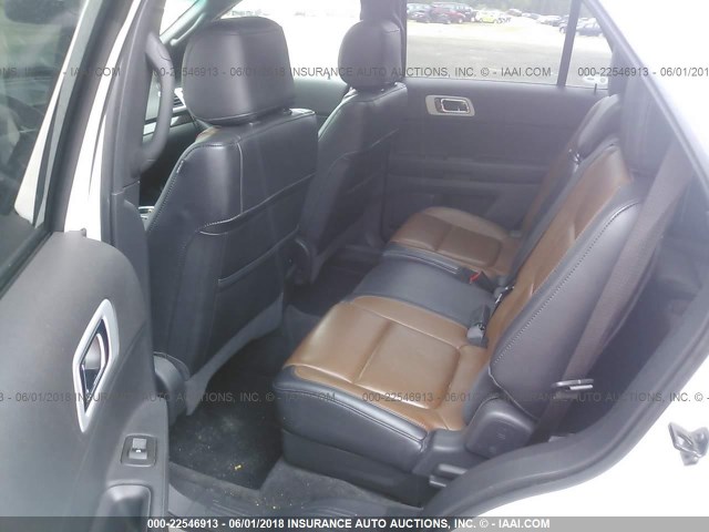 1FMHK8F86BGA10854 - 2011 FORD EXPLORER LIMITED Weiß Foto 8