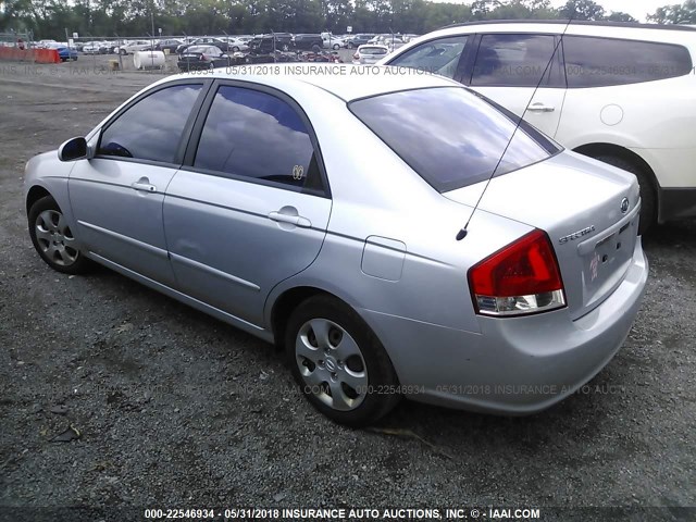 KNAFE121175464058 - 2007 KIA SPECTRA EX/LX SILVER photo 3