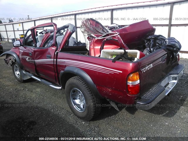 5TEHN72N63Z218194 - 2003 TOYOTA TACOMA DOUBLE CAB RED photo 3
