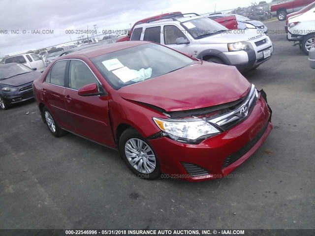 4T4BF1FK2ER372334 - 2014 TOYOTA CAMRY L/SE/LE/XLE RED photo 1