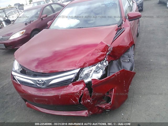 4T4BF1FK2ER372334 - 2014 TOYOTA CAMRY L/SE/LE/XLE RED photo 6