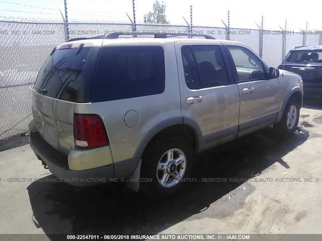 1FMDU73W22ZB15420 - 2002 FORD EXPLORER XLT GOLD photo 4