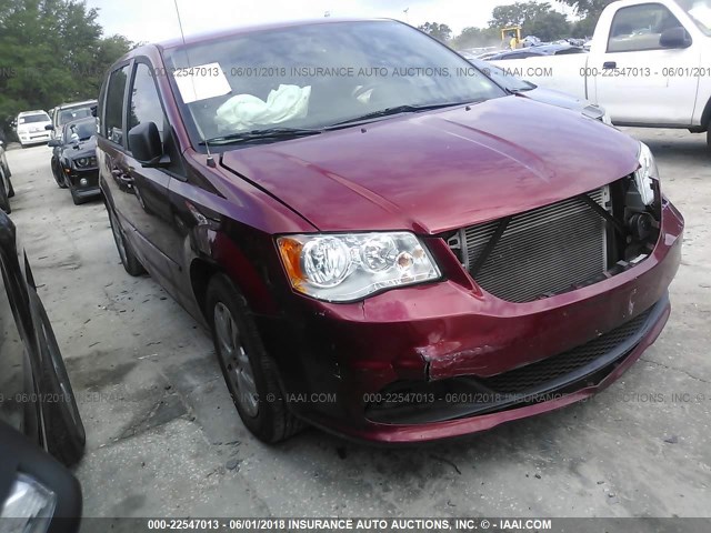 2C4RDGBG0FR631067 - 2015 DODGE GRAND CARAVAN SE RED photo 1