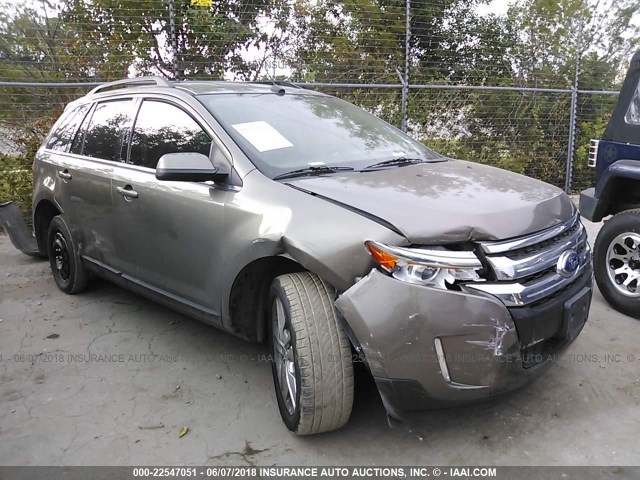 2FMDK3KC1EBA78065 - 2014 FORD EDGE LIMITED BROWN photo 1