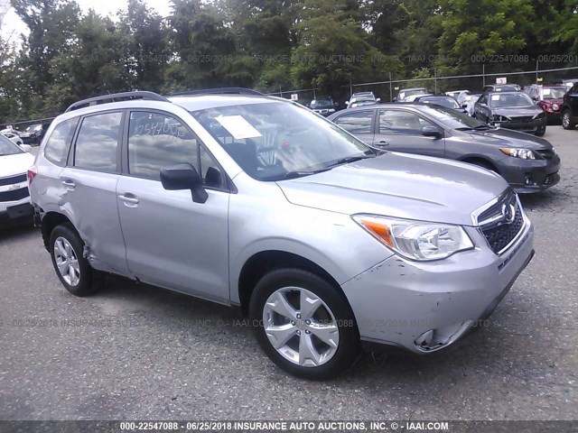 JF2SJABC7FH442949 - 2015 SUBARU FORESTER 2.5I SILVER photo 1