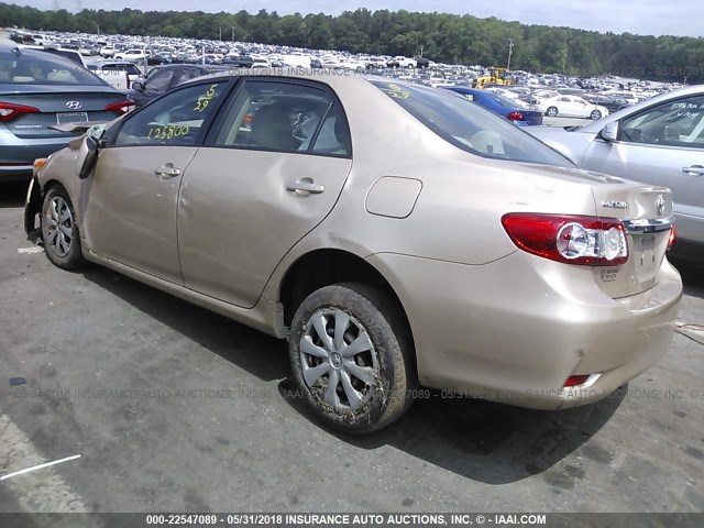 JTDBU4EE9B9125800 - 2011 TOYOTA COROLLA S/LE GOLD photo 3