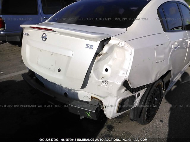 3N1AB6AP5BL691080 - 2011 NISSAN SENTRA 2.0/2.0S/SR/2.0SL WHITE photo 6