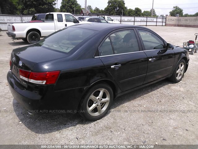 5NPEU46F96H043082 - 2006 HYUNDAI SONATA GLS/LX 黑色 照片 4