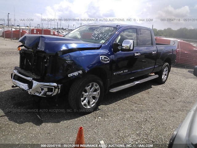 1N6BA1F41HN550924 - 2017 NISSAN TITAN XD SL/PRO-4X/PLAT RESERVE BLUE photo 2