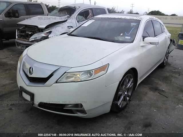 19UUA9F5XAA001904 - 2010 ACURA TL WHITE photo 2