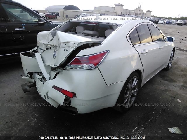 19UUA9F5XAA001904 - 2010 ACURA TL WHITE photo 4