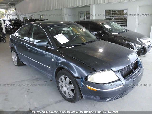 WVWRH63B51P136133 - 2001 VOLKSWAGEN PASSAT GLX GRAY photo 1