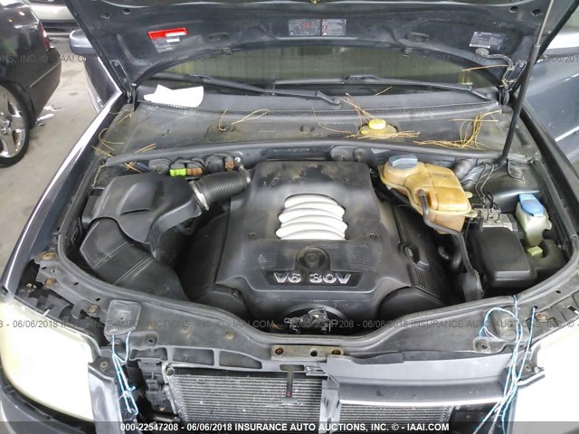 WVWRH63B51P136133 - 2001 VOLKSWAGEN PASSAT GLX GRAY photo 10