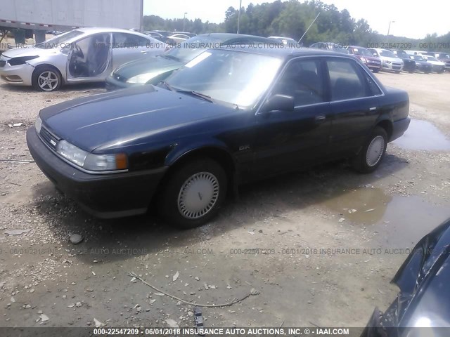 1YVGD22B2M5168027 - 1991 MAZDA 626 DX/LX BLACK photo 2