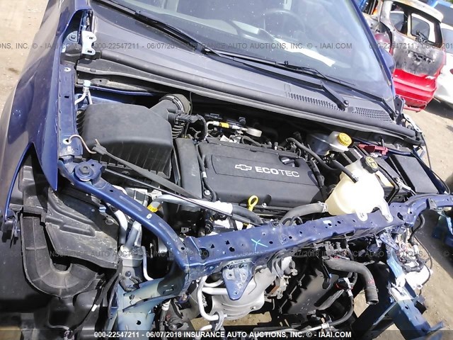 1G1JA6SH0E4169208 - 2014 CHEVROLET SONIC LS BLUE photo 10