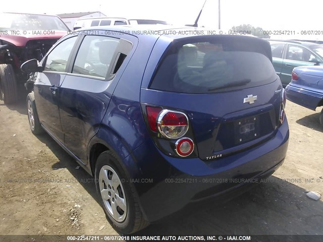 1G1JA6SH0E4169208 - 2014 CHEVROLET SONIC LS BLUE photo 3