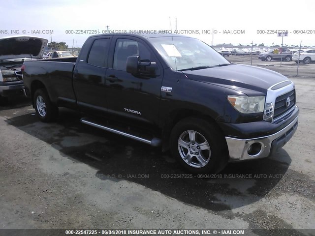 5TFSV541X7X003600 - 2007 TOYOTA TUNDRA DOUBLE CAB SR5 BLACK photo 1
