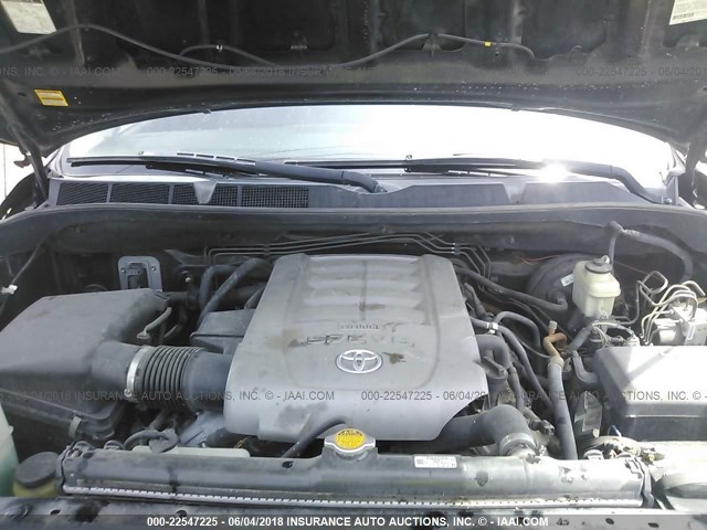 5TFSV541X7X003600 - 2007 TOYOTA TUNDRA DOUBLE CAB SR5 BLACK photo 10