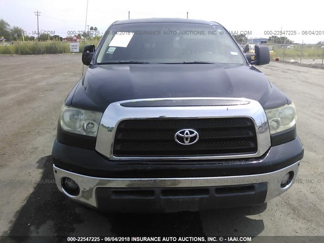 5TFSV541X7X003600 - 2007 TOYOTA TUNDRA DOUBLE CAB SR5 BLACK photo 6