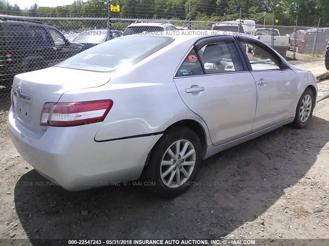 4T4BF3EK3BR142617 - 2011 TOYOTA CAMRY SE/LE/XLE SILVER photo 4