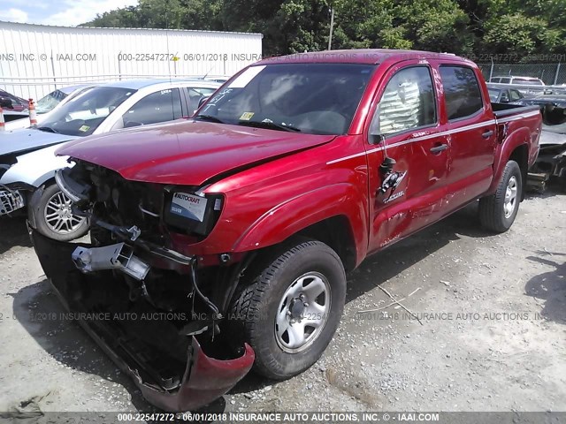 3TMLU4EN3AM038169 - 2010 TOYOTA TACOMA DOUBLE CAB წითელი ფოტო 2