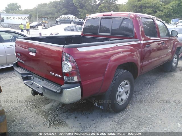 3TMLU4EN3AM038169 - 2010 TOYOTA TACOMA DOUBLE CAB RED photo 4