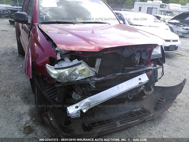 3TMLU4EN3AM038169 - 2010 TOYOTA TACOMA DOUBLE CAB წითელი ფოტო 6