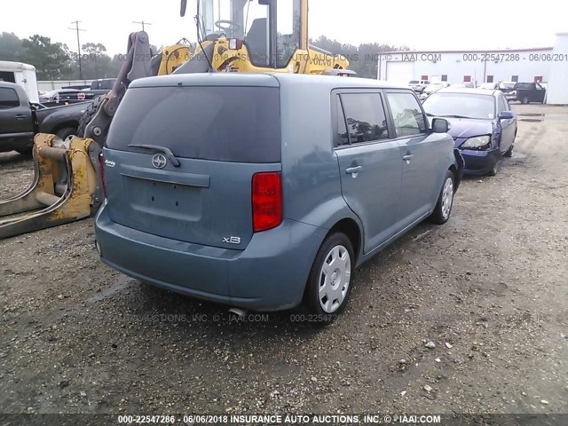 JTLKE50E681030889 - 2008 TOYOTA SCION XB BLUE photo 4