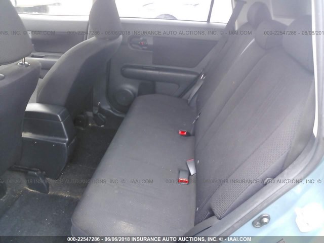 JTLKE50E681030889 - 2008 TOYOTA SCION XB BLUE photo 8
