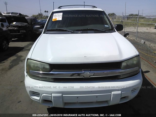 1GNDS13S122183549 - 2002 CHEVROLET TRAILBLAZER  WHITE photo 6