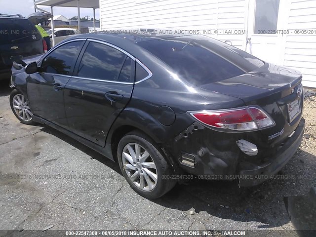 1YVHZ8DH8C5M36796 - 2012 MAZDA 6 I BLACK photo 3