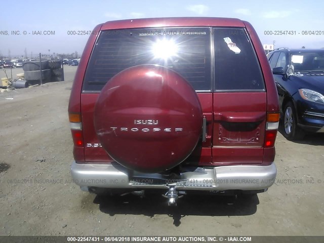 JACDJ58X5X7920946 - 1999 ISUZU TROOPER S BURGUNDY photo 6