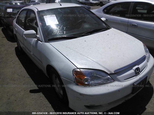 JHMES96613S021530 - 2003 HONDA CIVIC HYBRID WHITE photo 6