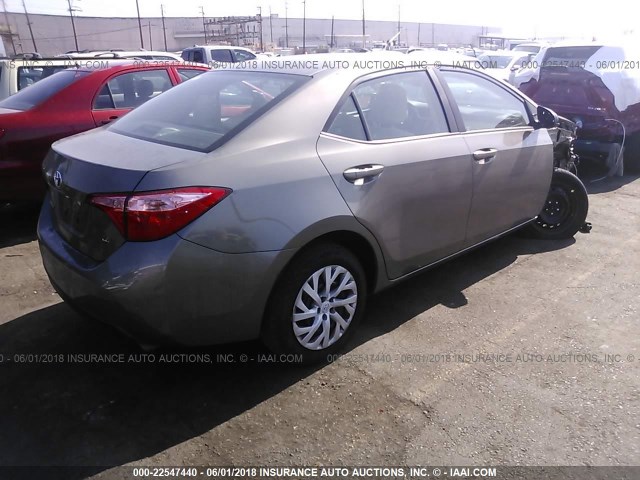 5YFBURHE0HP732972 - 2017 TOYOTA COROLLA L/LE/XLE/SE/XSE BROWN photo 4